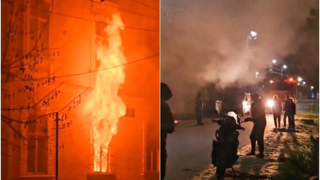 Conac din Varadia distrus de incendiu devastator