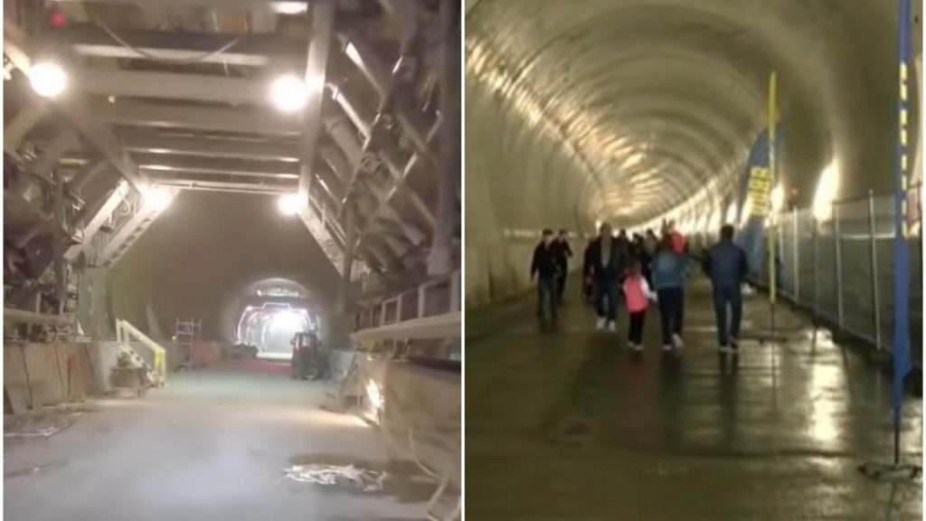 Imagini cu tunelul Daniela de pe autostrada Sibiu Pitesti deschis astazi vizitatorilor
