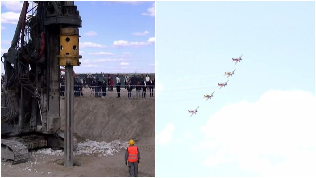 Podul de flori peste Prut survolat de avioane