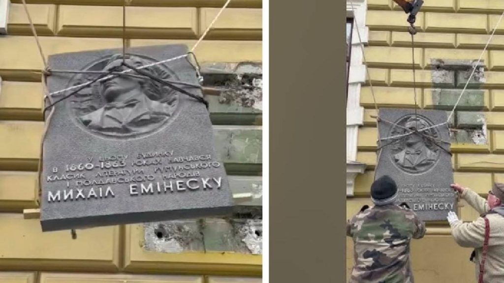 Un fake news despre ucrainenii care l au dat jos pe Eminescu la Cernauti a circulat pe retelele sociale
