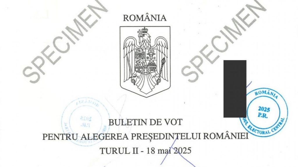 Cum arata buletinul de vot pentru turul doi
