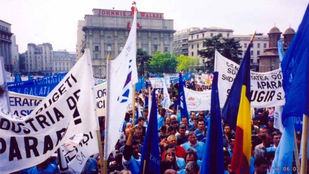 Protest la usa lui Nicusor Dan 500 de sindicalisti ies in strada