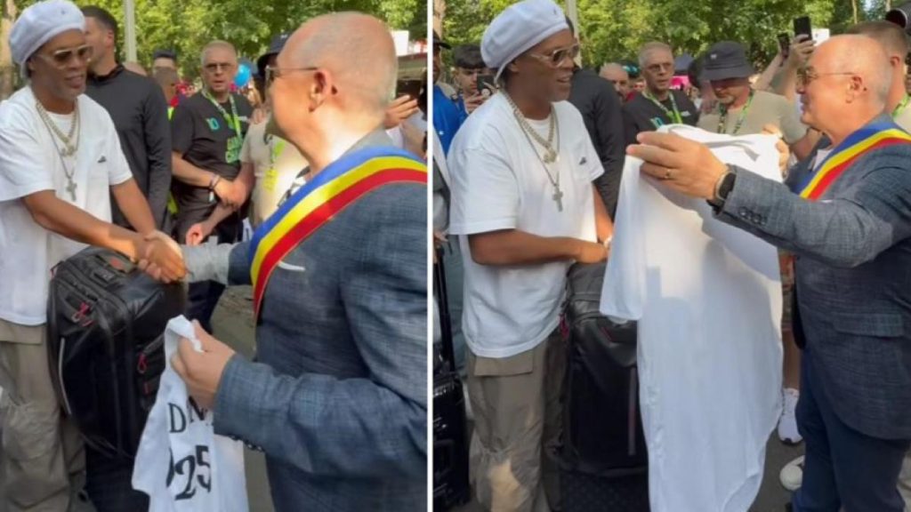 Ronaldinho a fost primit de Emil Boc la Cluj
