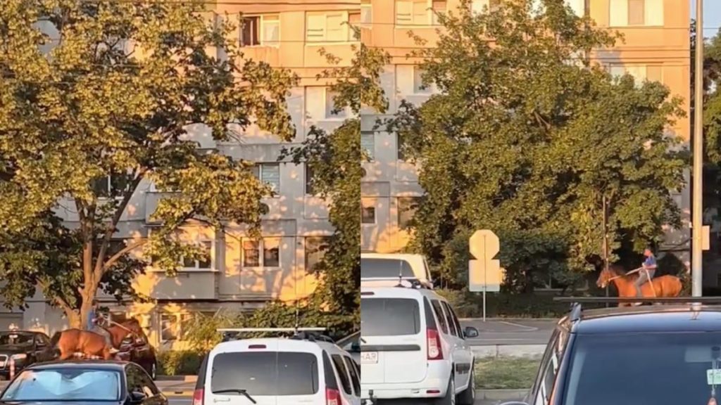 Barbat filmati calariind pe pista de biciclete in Focsani