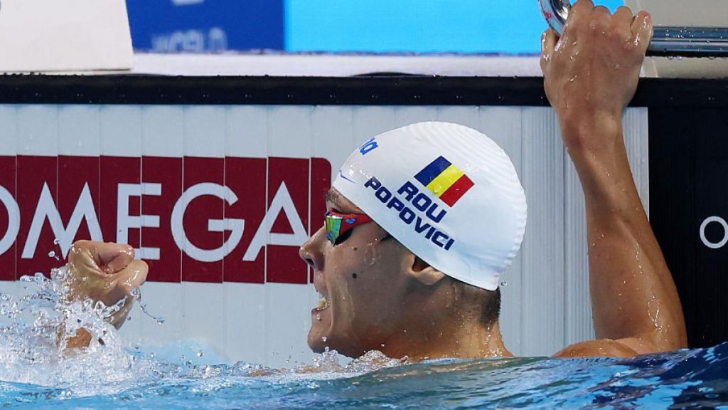 David Popovici a castigat aurul la 100 m liber