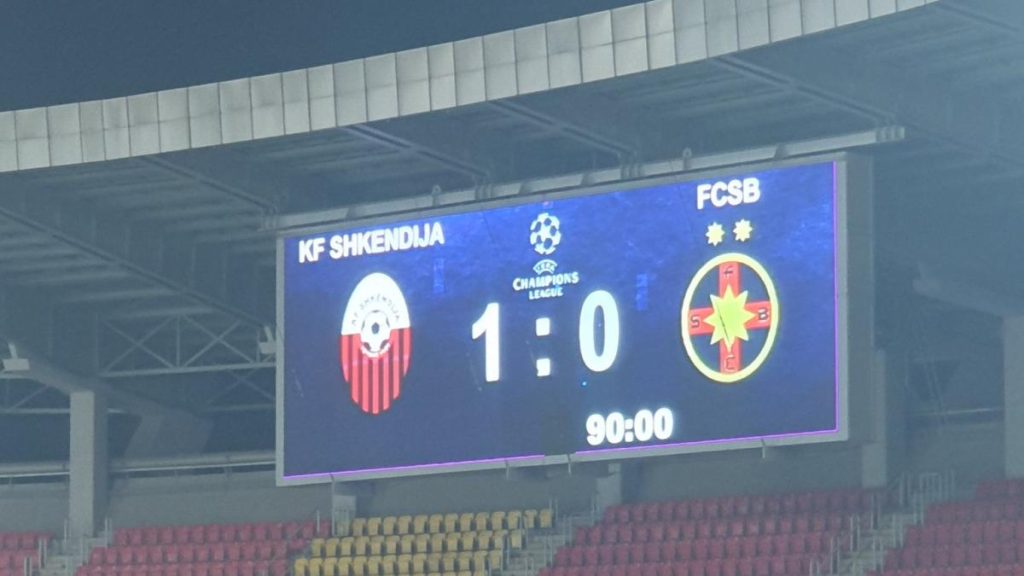 FCSB a pierdut 1 0 cu Shkendija in Champions League