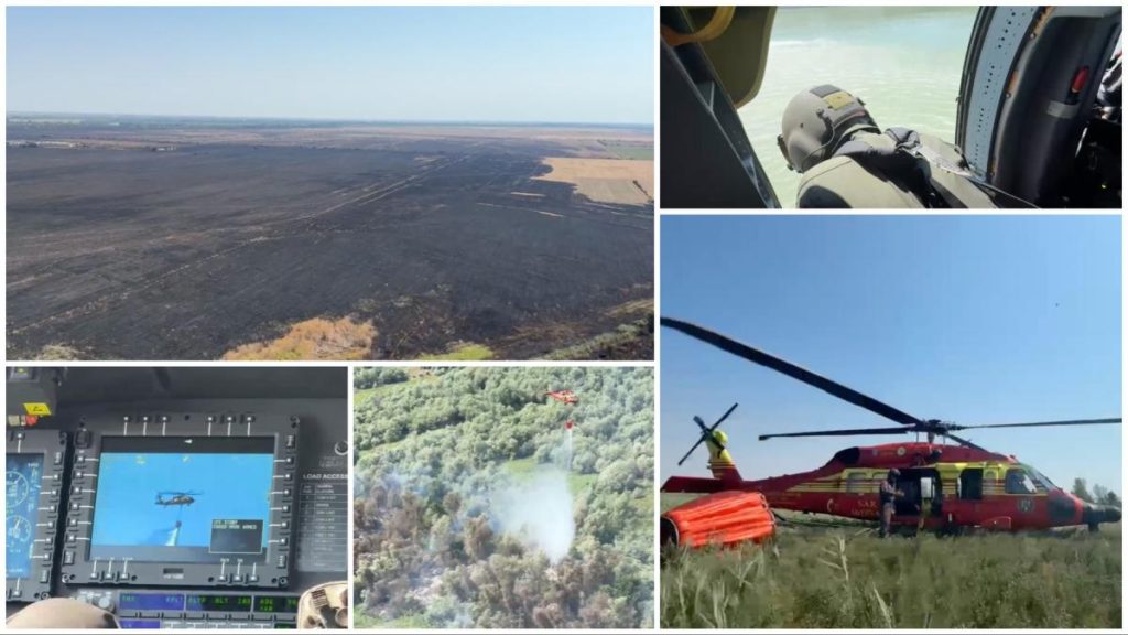 Incendiu in Delta Dunariei Ard 1300 hectare de vegetatie