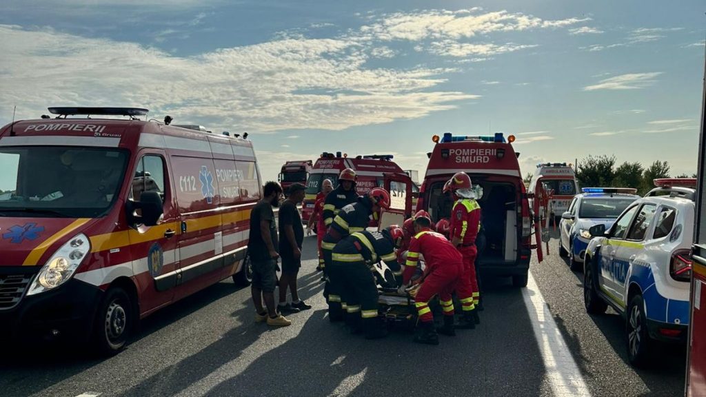 Accident grav pe A3 o victima inconstienta sase critice