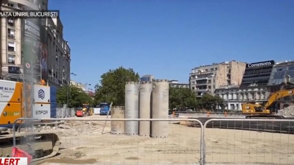 Imagini de pe santierul Pietei Unirii si stadiul lucrarilor