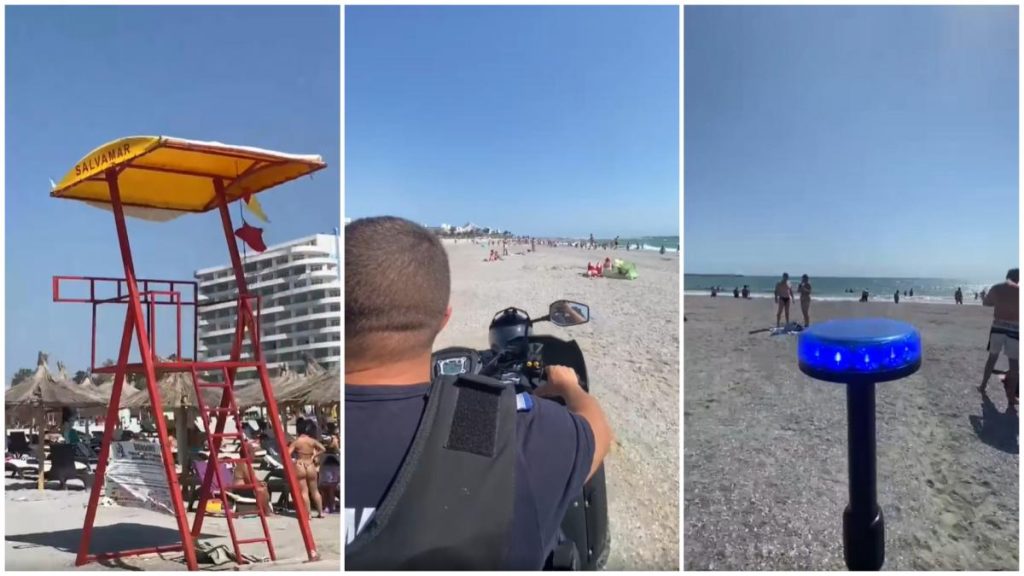 scandal pe litoral turist scos din mare cu catuse