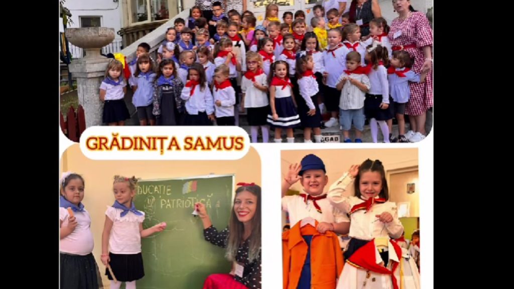 Copiii de la gradinita Satu Mare imbracati in Soimi ai Patriei