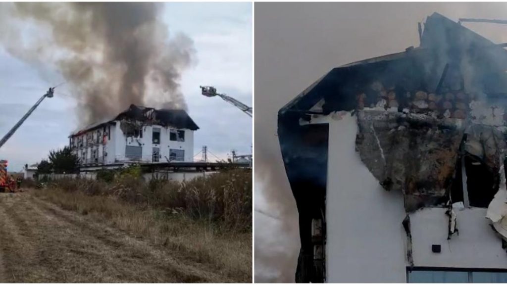 Incendiu la hotel in Prahova 500 metri patrati afectati