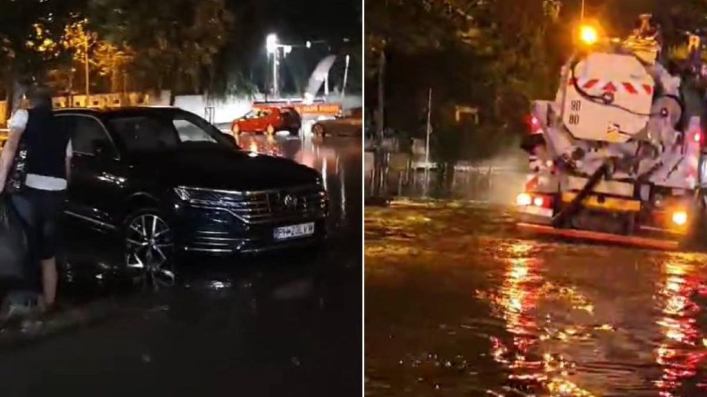 Haos in Bucuresti tramvaie blocate si furtuna severa