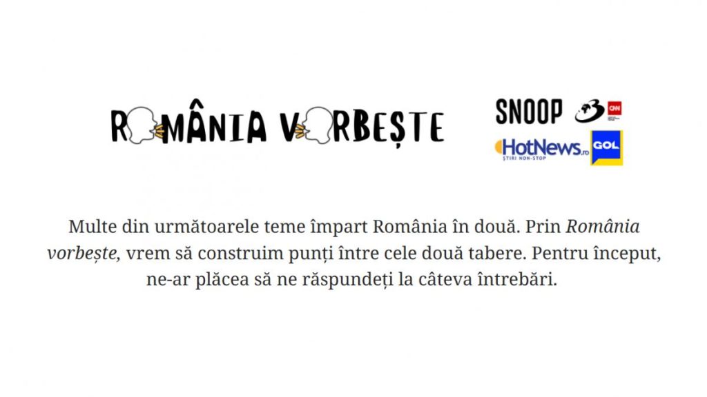 Romania Vorbeste Discutie Fata in Fata cu Idei Diferite