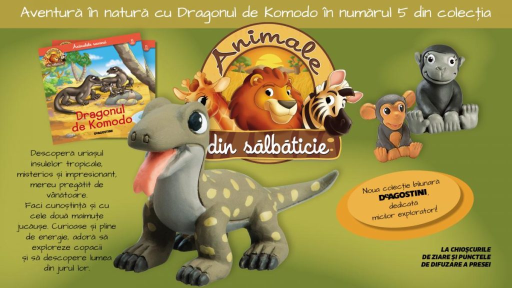 Descopera Dragonul Komodo din colecia Animale salbatici
