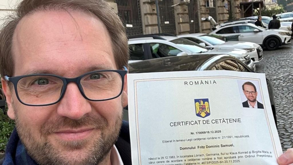 Dominic Fritz a obtinut cetatenia romana Am jurat credinta