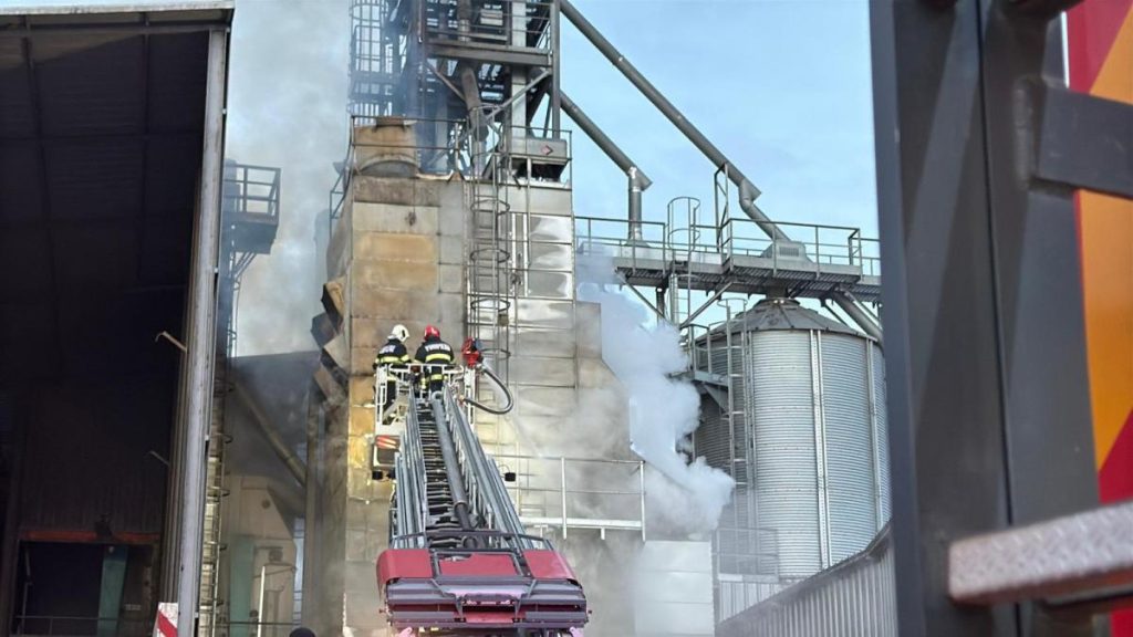 Incendiu la uscatrorul de floarea soarelui din Tulcea