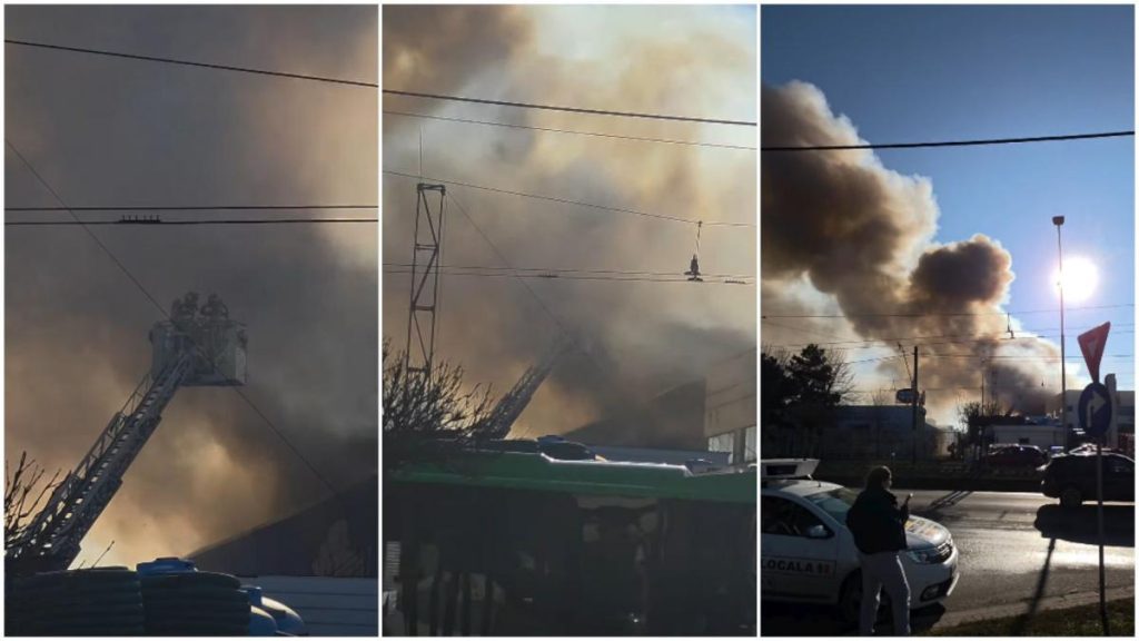 Incendiu mare la un depozit in Sectorul 6