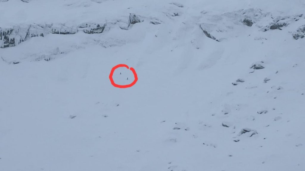 Avalansa mare provocata de doi schiori la Balea Lac