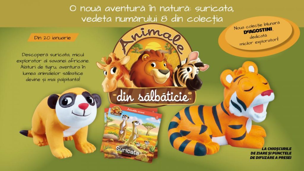 O noua aventura in natura suricata vedeta editiei cu numarul 8 din colectia Animale salbatice