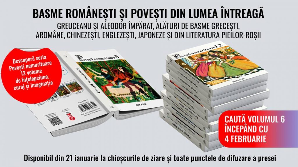 Seria Povesti nemuritoare continua cu volumul 5 basme romanesti si povesti din intreaga lume
