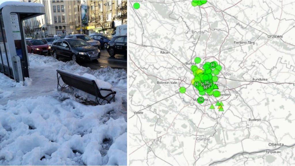 Ninsorile abundente au purificat aerul din Bucuresti Minime record pentru PM25