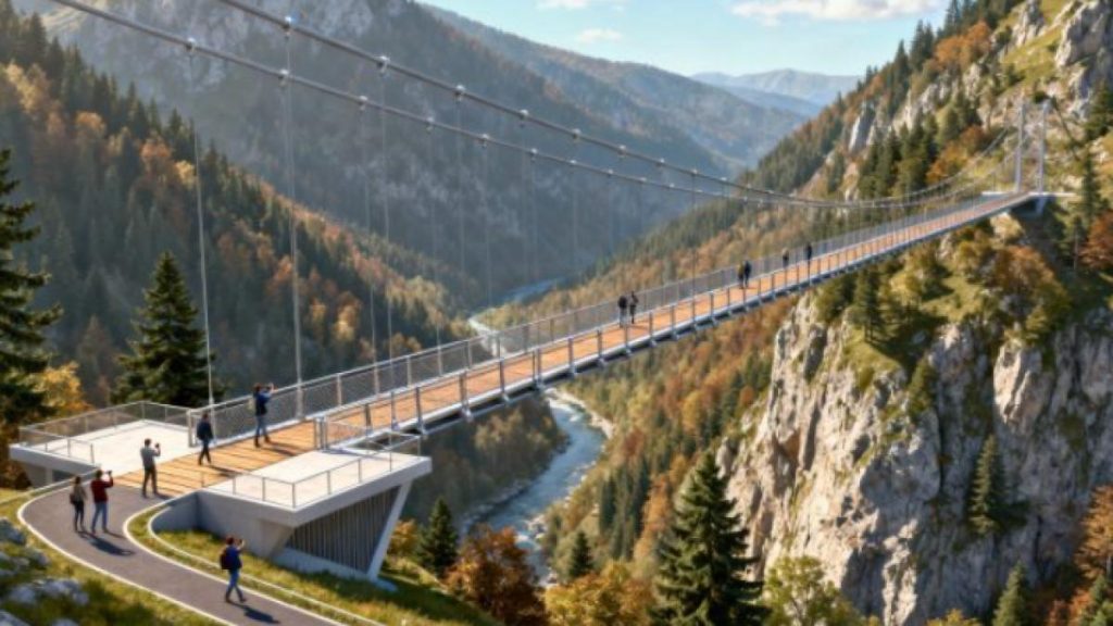 Locul din Romania unde se va construi cel mai inalt pod suspendat din Europa