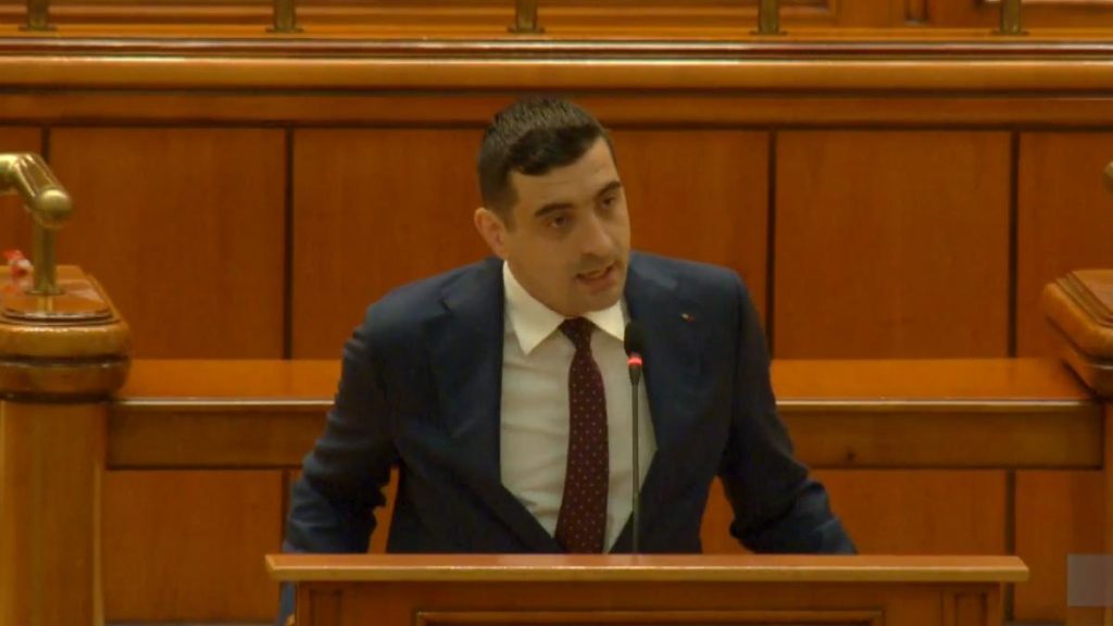 george simion a declarat in discursul sau din parlament ca aur isi va asuma o viitoare guvernare