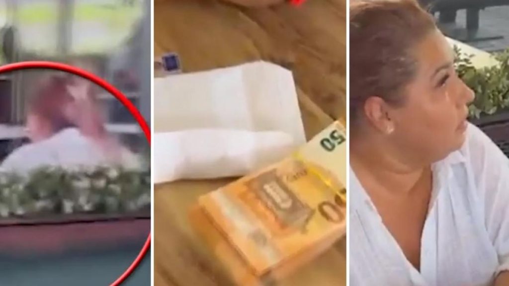 Imagini din flagrantul unei mite pentru obtinerea cetateniei romane 7500 de euro oferite intr un restaurant
