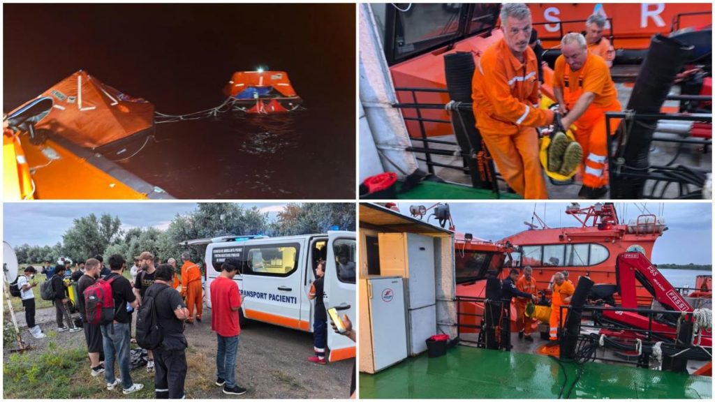 Primele imagini de la operațiunea de salvare a marinarilor de pe petrolierul liberian avariat lângă Sf…. Primele imagini de la operatiunea de salvare a marinarilor de pe petrolierul liberian avariat langa Sf