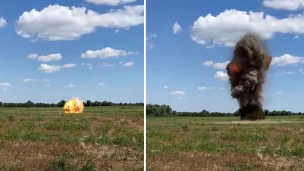 Drona gasita pe un camp din Plauru a fost detonata Adapostiti va foc Neutralizarea acesteia a fost 1