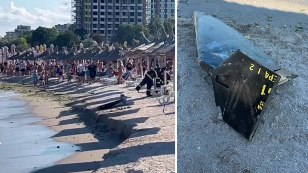Plaja Saturn a fost evacuata Fragmente de drona militara au fost gasite printre turisti
