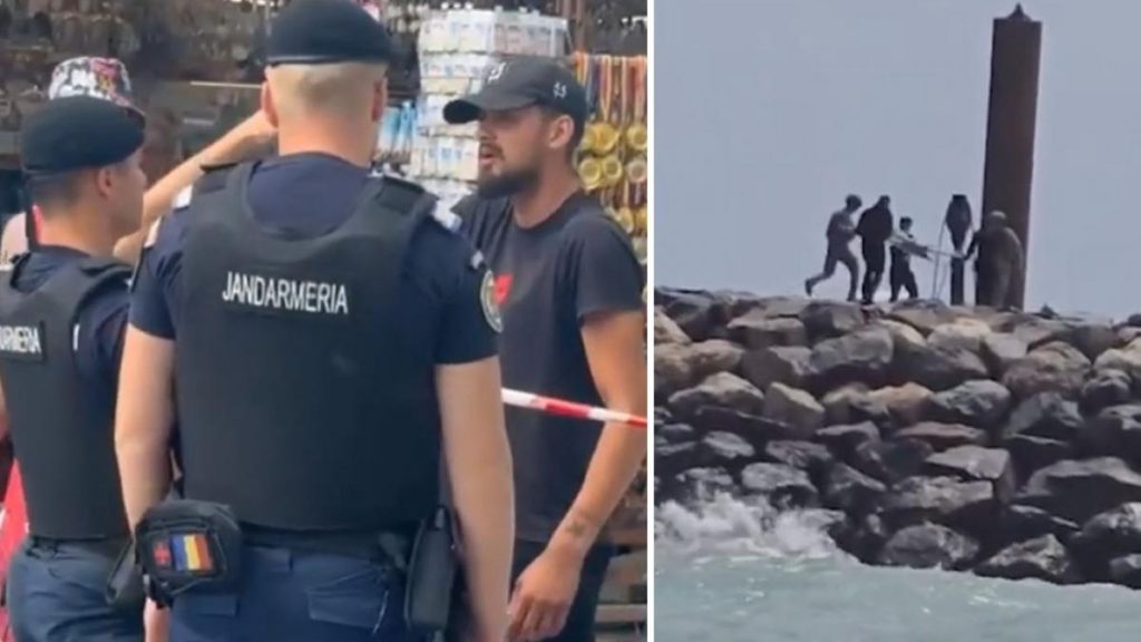 Turistii s au conflictat cu jandarmii dupa ce le a fost interzis accesul pe plaja unde s a prabusit o drona