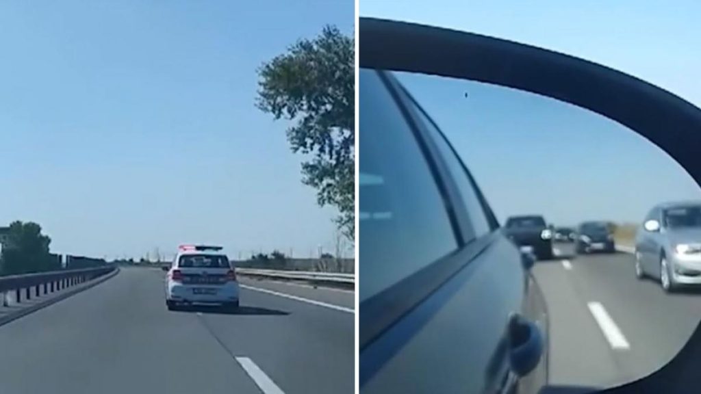 Un sofer a sunat la 112 indignat ca o masina de Politie circula printre benzi pe autostrada Ce inseamna de fapt aceasta procedura