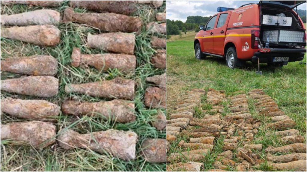 un pasionat de detectorist a descoperit 82 de obuze din al doilea razboi mondial pe un camp din apropierea bailor tusnad