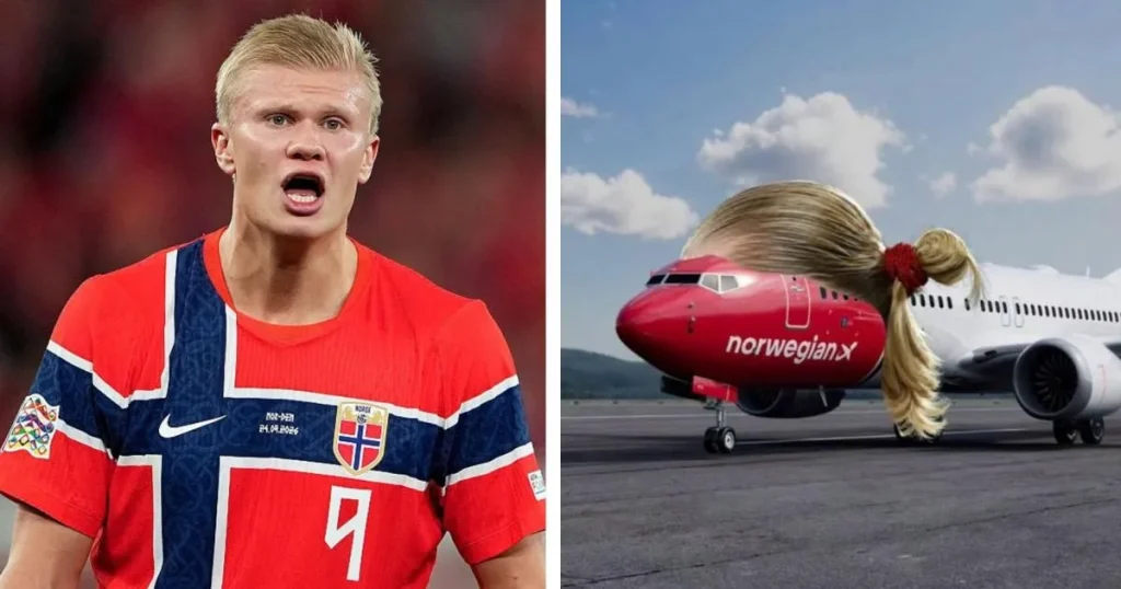Haaland dă în judecată Norwegian Air pentru frizura folosită în reclamă