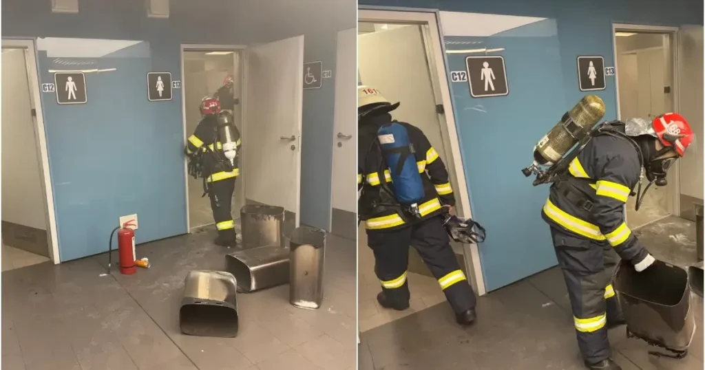Incendiu pe Aeroportul Henri Coandă. O femeie ar fi dat foc culoarului dintre terminale Incendiu pe Aeroportul Henri Coandă. O femeie ar fi dat foc culoarului dintre terminale