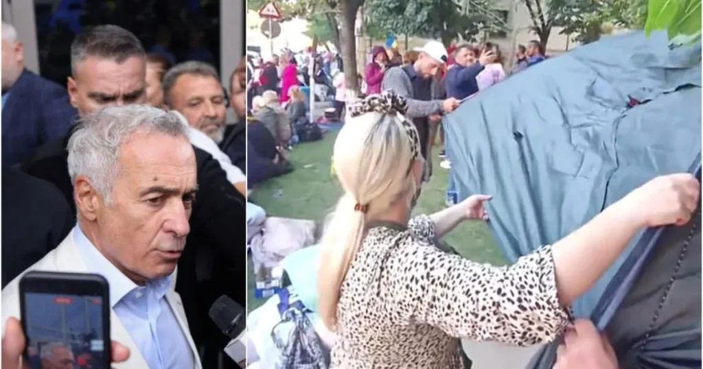 Susținătorii lui Georgescu au pus corturi la Arestul Central și amenință pe TikTok